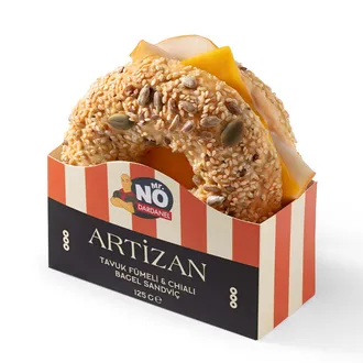Mr.No Artizan Tavuklu Fümeli Chialı Bagel Sandviç 125 G