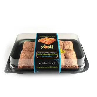 Yeşil Fıstıklı Çikolatalı Soğuk Baklava 400G