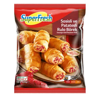 SuperFresh Patatesli ve Sosisli Rulo Börek 420 G