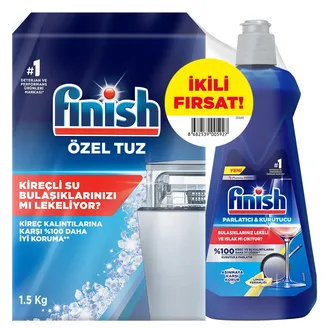 Finish Tuz 1.5 Kg + Finish Parlatıcı 400 Ml Set