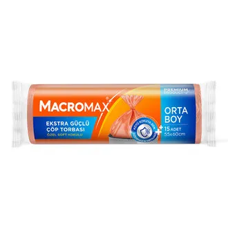 Macromax Extra Güçlü Çöp Torbası Orta Boy 15'li
