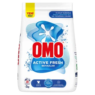 Omo Active Fresh Beyazlar Toz Çamaşır Deterjanı 3 KG 20 yıkama