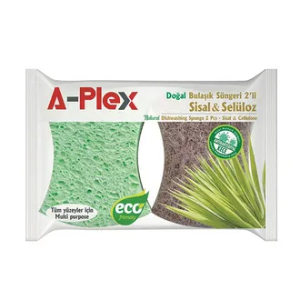 A-plex Sisal + Selüloz Bulaşık Süngeri 2'li