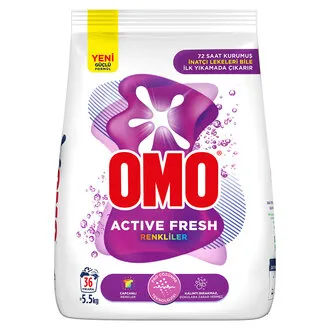 Omo Active Fresh Renkliler Toz Deterjan 36 Yıkama 5.5 Kg