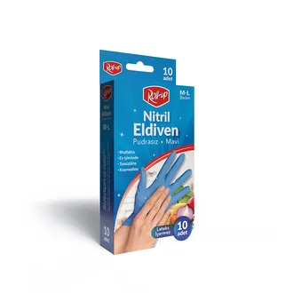 Roll-up Pudrasız Nitril Eldiven 10'Lu