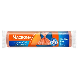 Macromax Extra Güçlü Çöp Torbası Battal Boy 10 Adet