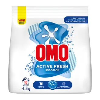 Omo Active Fresh Beyazlar Toz Deterjan 10 Yıkama 1.5 Kg