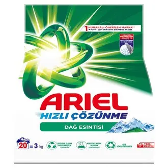 Ariel Dağ Esintisi 3 Kg AquaPudra Toz Çamaşır Deterjanı