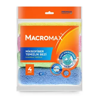 Macromax Rengarenk Mikrofiber Bez 4'lü
