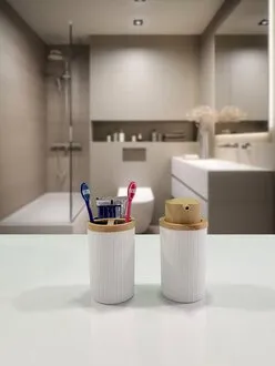 Panthera Miami Banyo Takımı Bambu 2'li