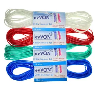 Evvon 10M Çelik Çamaşır İpi