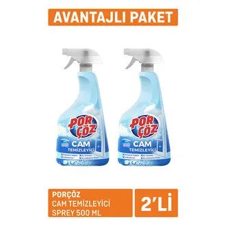 Porçöz Cam Temizleyici Sprey 2 X 500 Ml