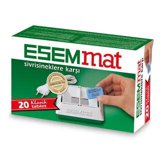 Esemmat Sivrisinek Kovucu Klasik Mat Tablet 20'li