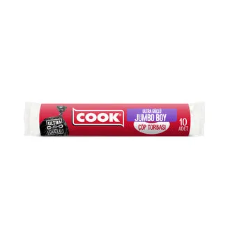 Cook Ultra Dayanıklı Jumbo Boy Çöp Torbası 10 Adet