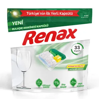 Renax Bulaşık Makinesi Kapsülü Hepsi Bir Arada 33'lü 346 G