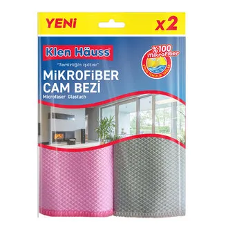 Klen Hauss Mikrofiber Cam Bezi 2'li