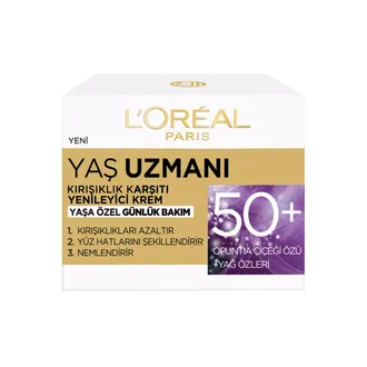L'Oréal Paris Yaş Uzmanı 50+ Kırışıklık Karşıtı Yenileyici Krem
