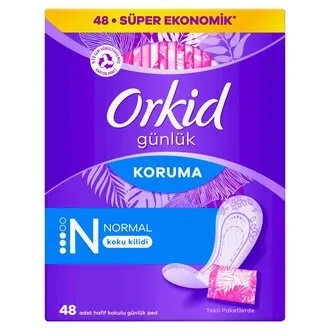 Orkid Günlük Koruma Çanta Paket Süper Ekonomik Normal 48'li