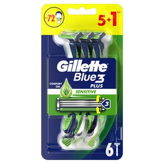 Gillette Blue3 Sensitive Kullan At Tıraş Bıçağı 6'lı