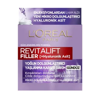 L'Oréal Paris Revitalift Filler Yoğun Dolgunlaştırıcı Yaşlanma Karşıtı Gündüz Kremi Hyaluronik Asit