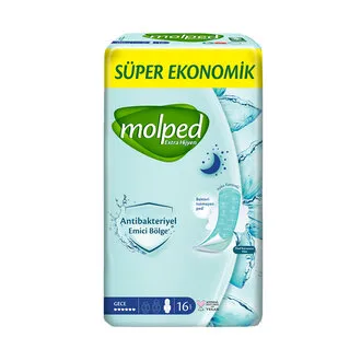 Molped Extra Hijyen Gece Hijyenik Ped 16'lı