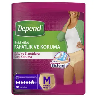 Depend Emici Külot Kadın Orta 10'lu