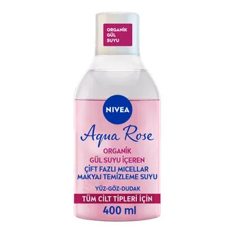 NIVEA Aqua Rose Micellar Gül Suyu İçeren Çift Fazlı Makyaj Temizleme Suyu 400ml