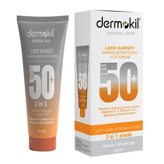 Dermokil Leke Karşıtı Güneş Koruyucu Yüz Kremi SPF 50+ 50 Ml