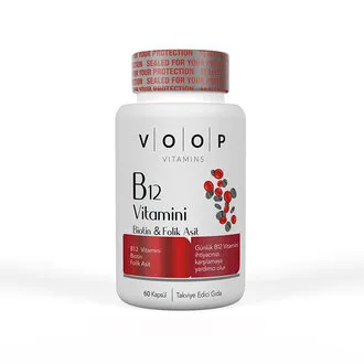 Voop Vitamin B12 Biotin ve Folik Asit 60 Kapsül