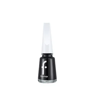 Flormar Nail Enamel Uzun Süre Kalıcı Besleyici Oje - 313 Black Minimalism