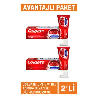 Colgate Optic White Anında Beyazlık Diş Macunu 20 Ml * 2