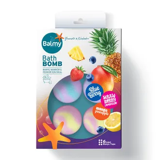 Balmy Naturel 6'lı Banyo Topu Seti 6 x 40 G