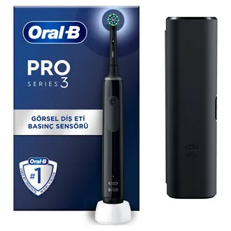 Oral-b Pro 3500 Şarjlı Diş Fırçası Siyah + Seyehat Kabı