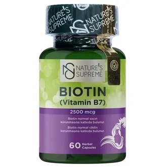 Nature's Supreme Biotin 2500 Mcg 60 Kapsül