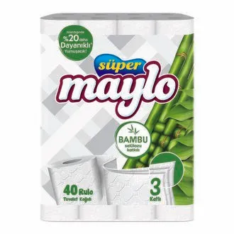 Süper Maylo Bambu Katkılı Tuvalet Kagıdı 40'lı