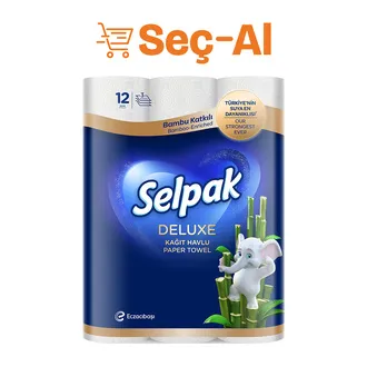 Selpak Deluxe Bambu Katkılı Havlu 12'li