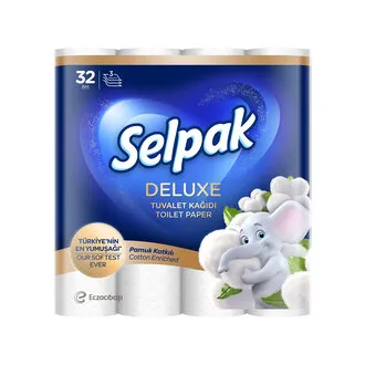 Selpak Deluxe Pamuk Katkılı Tuvalet Kağıdı 32'li