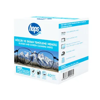 Hops Gözlük Ve Ekran Temizleme Mendili 40'li