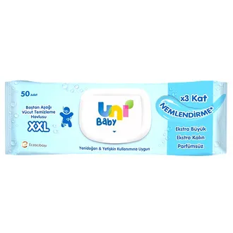 Uni Baby Vücut Temizleme Havlusu XXL 50'li