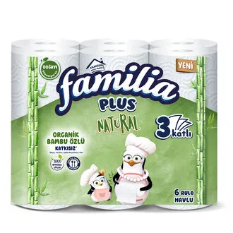 Familia Plus Natural Havlu 6'lı
