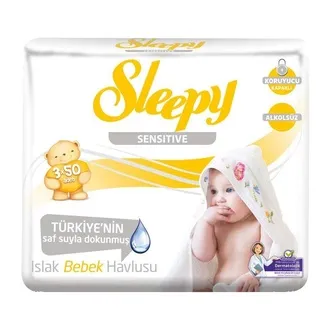 Sleepy Sensitive Islak Havlu 3 x 50'li