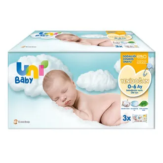 Uni Baby Yenidoğan Islak Mendil 3X40 Adet