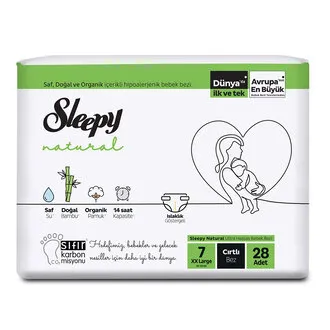 Sleepy Natural Jumbo Paket 7 Beden XXL 20-30 Kg 28'li