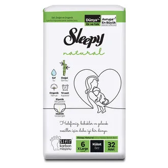 Sleepy Natural Külot Bez 6 Beden XL 15-25 Kg 32'li