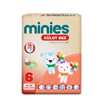 Minies Külot Bez 6 Numara Extra Xl 16+Kg 19'lu