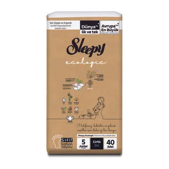 Sleepy Ecologic Bebek Bezi 5 Beden Junior 11-20 Kg 40'lı