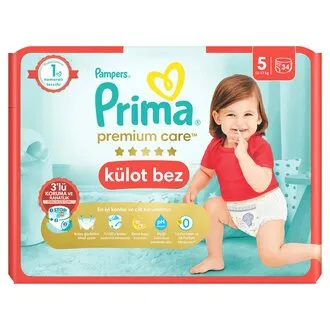 Prima Külot Bebek Bezi Premium Care 5 Numara 34'lü 12-17 Kg