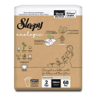 Sleepy Ecologıc Bebek Bezı 2 Beden Mını 3-6 Kg 68'Lı