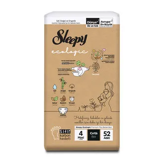 Sleepy Ecologic Bebek Bezi 4 No Maxi 7-16 Kg 52'li