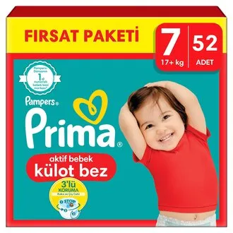Prima Külot Bez Fırsat Paket 7 Beden XXL 17+ Kg 52'li
